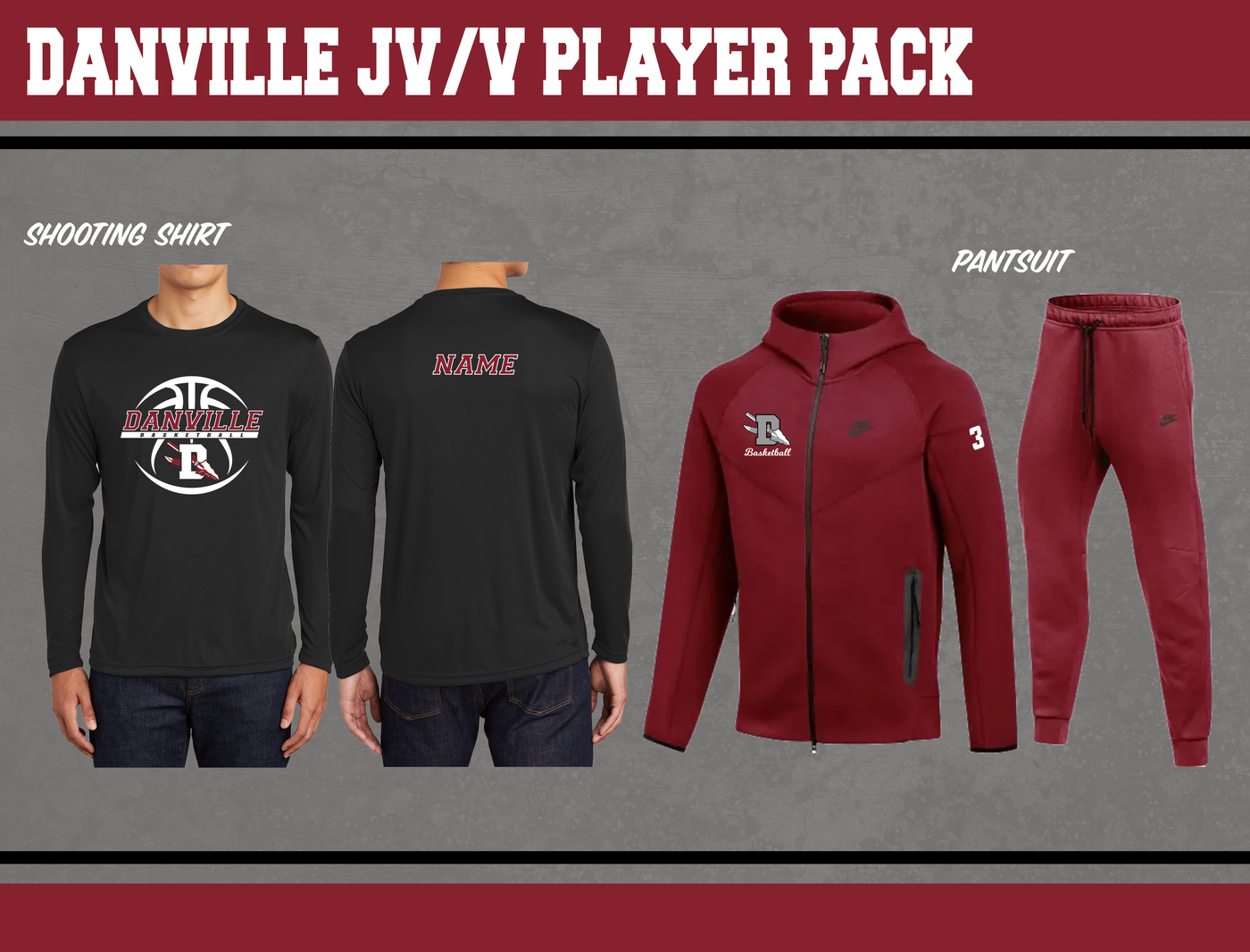 Danville Basketball High School Player Pack JV/V - Required for  ALL JV/V players - YSD