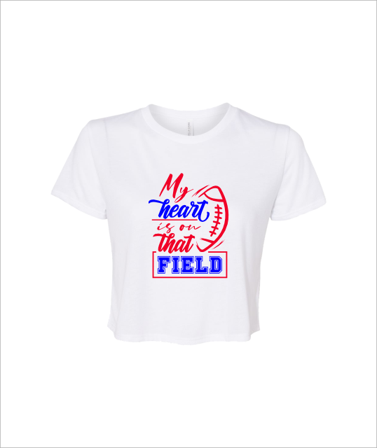 MY HEART FIELD WHITE CROP TOP - YSD