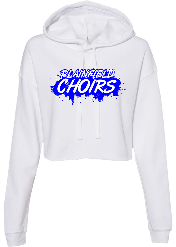 Plainfield Choirs Splatter Crop Hoodie