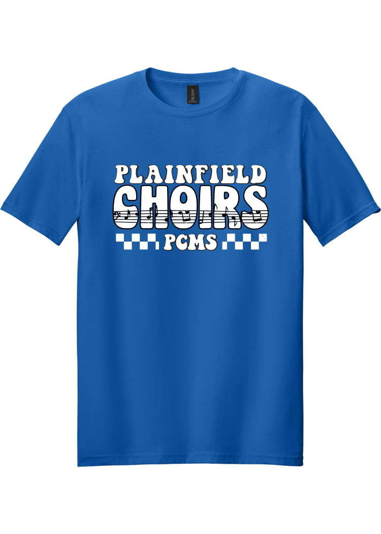 Plainfield Middle School Choirs Checkered T-shirt