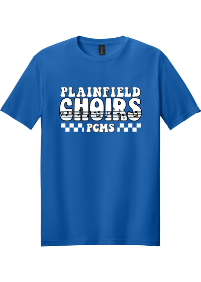 Plainfield Middle School Choirs Checkered T-shirt