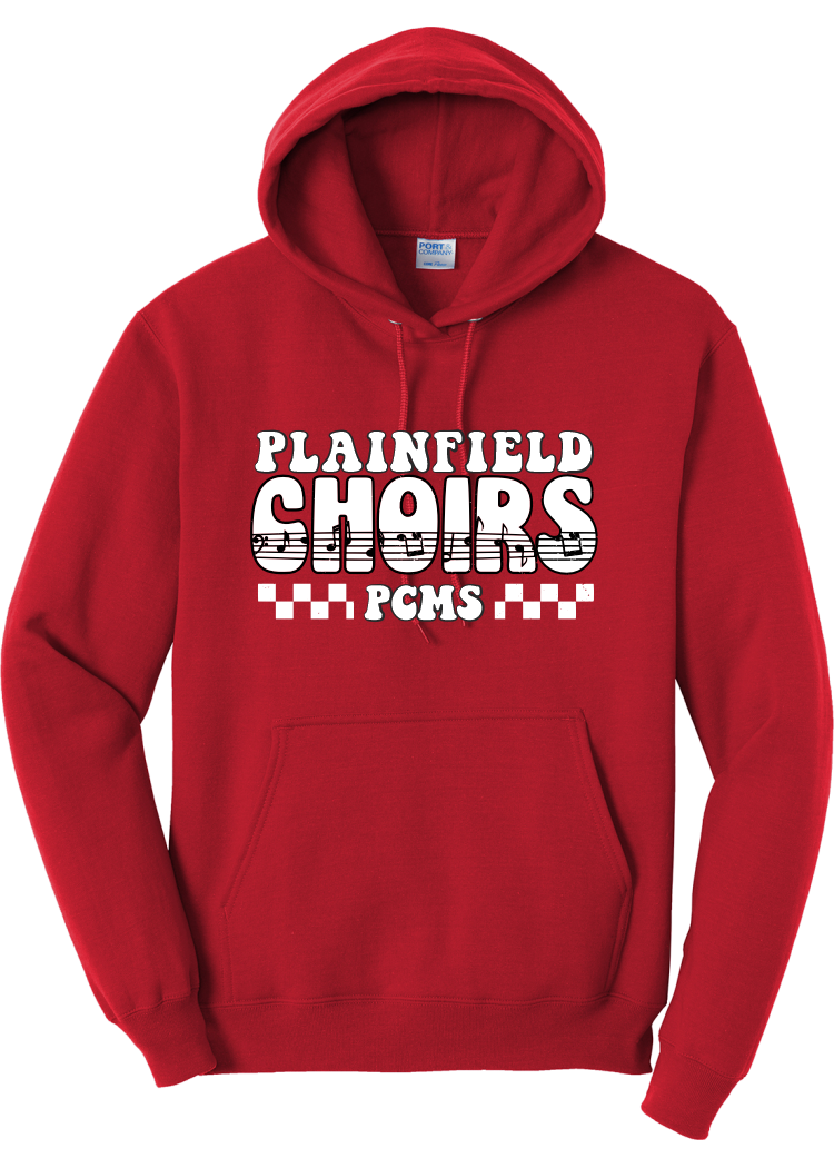 Plainfield Middle School Choirs Checkered Hoodie